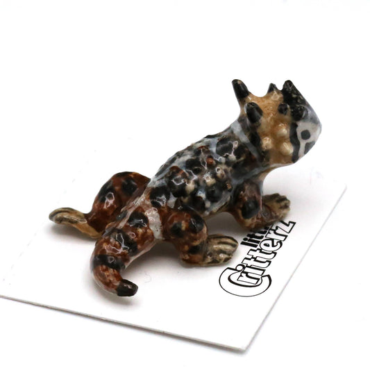 Little Critterz Porcelain Miniature - "Rip" Horned Toad
