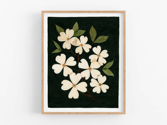 Unframed Art Print - "Pressed Dogwoods" by Leana Fischer