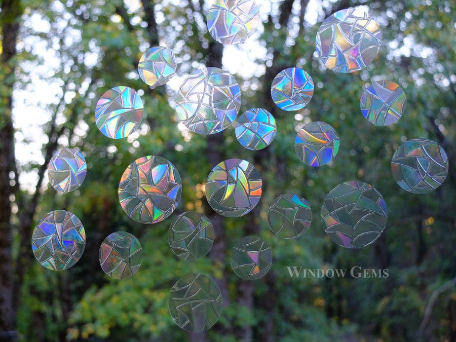 Window Gems - Dots - Window Clings Bird Strike Prevention Decals