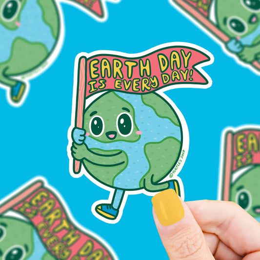 Sticker - Earth Day Is Every Day Environmentalist Planet Vinyl Sticker