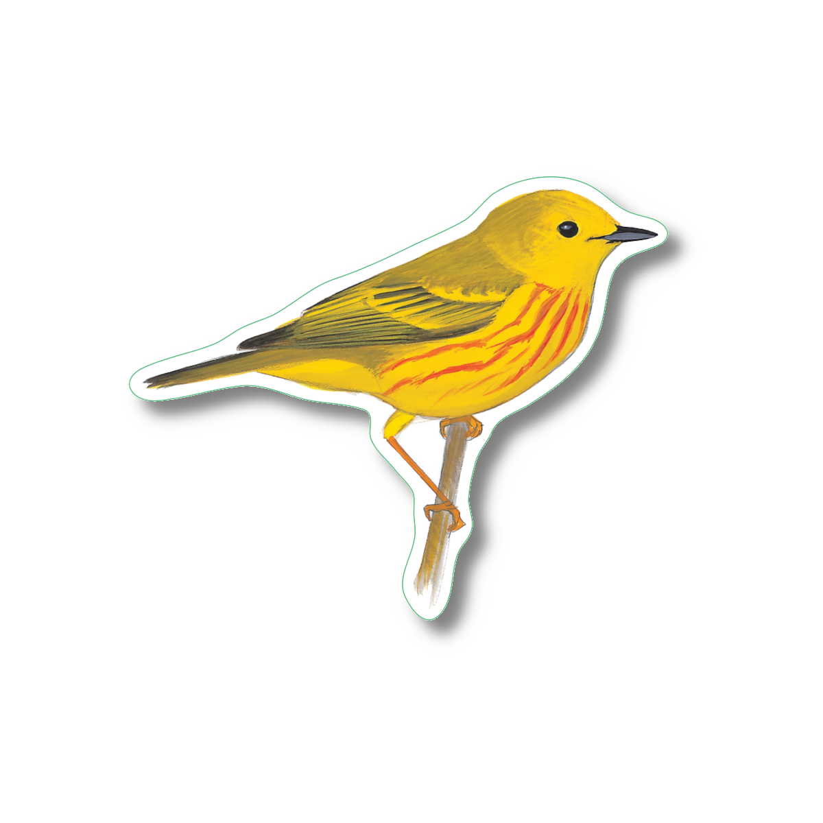 Sticker - Yellow Warblers Nature Sticker, 2.5" x 3.5"