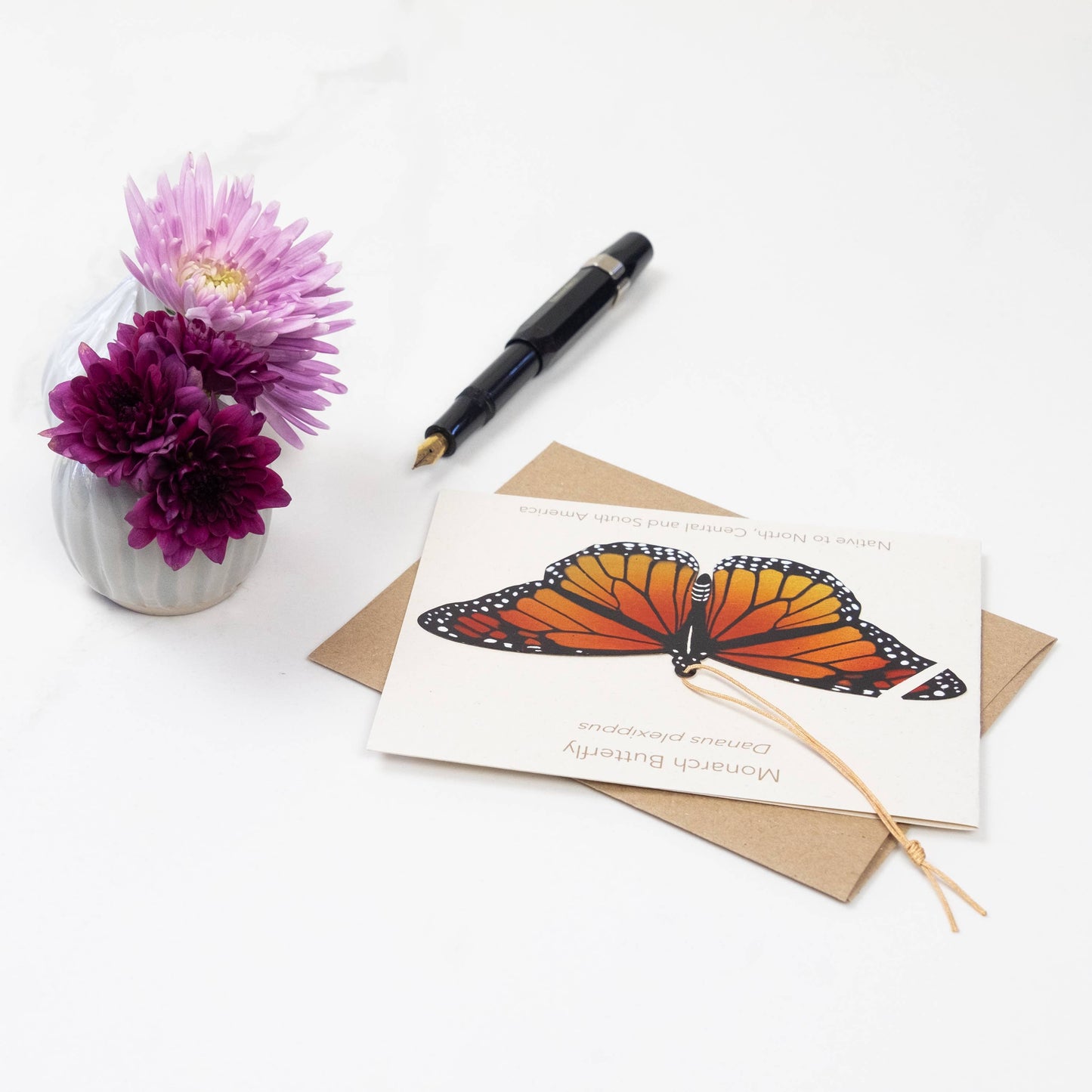 Greeting Card  - Monarch Butterfly Ornament + Notecard