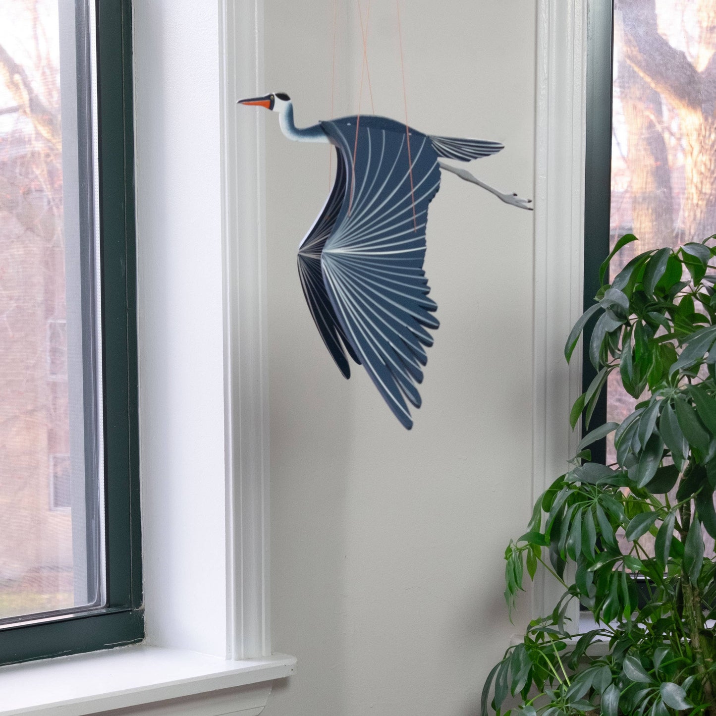 Flying Bird Mobile - Blue Heron