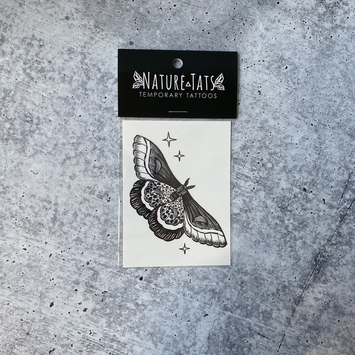 Temporary Tattoo - Night Moth (1 pack)