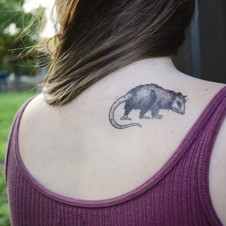 Temporary Tattoo - Opossum (1 pack)