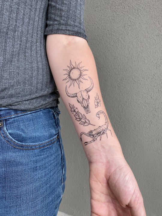 Temporary Tattoo - Sunlit South (1 pack)