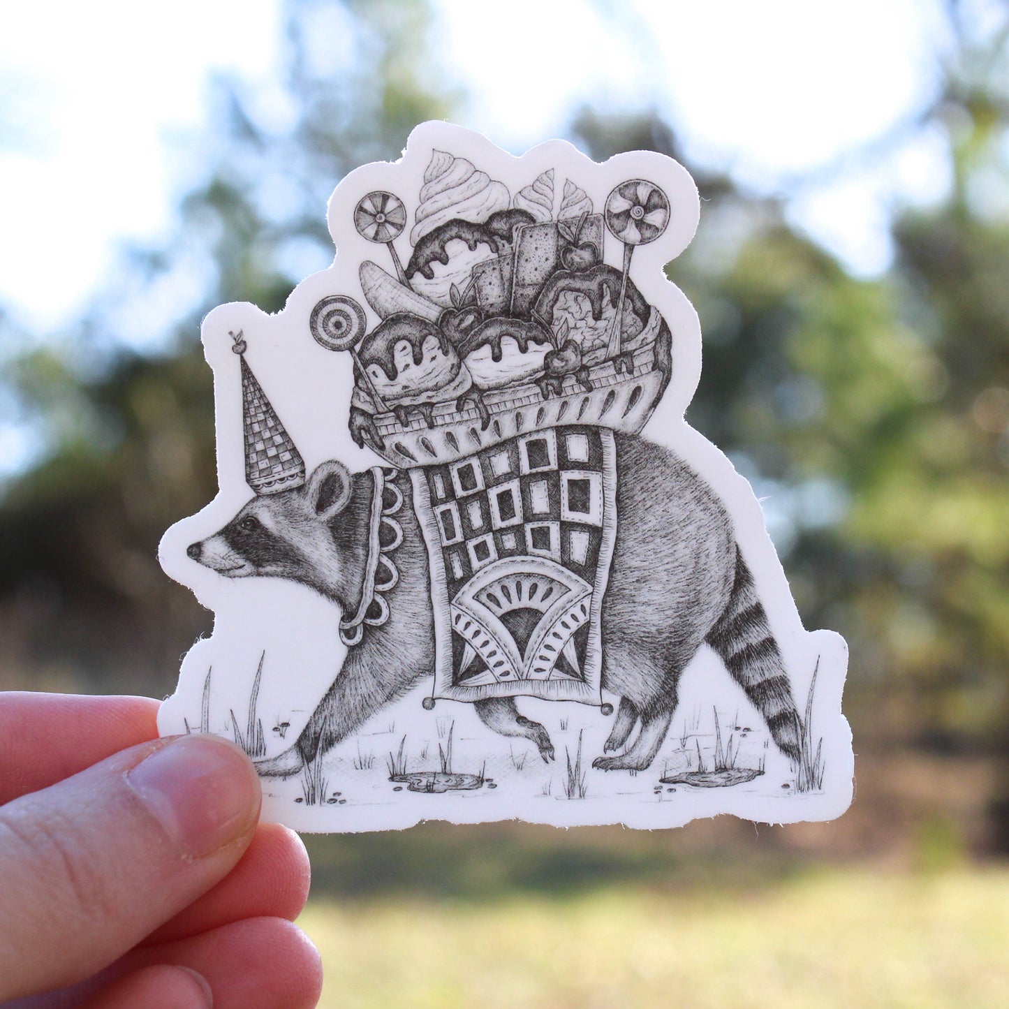 Sticker - Mackenzie Myrick - Rocky Road Raccoon