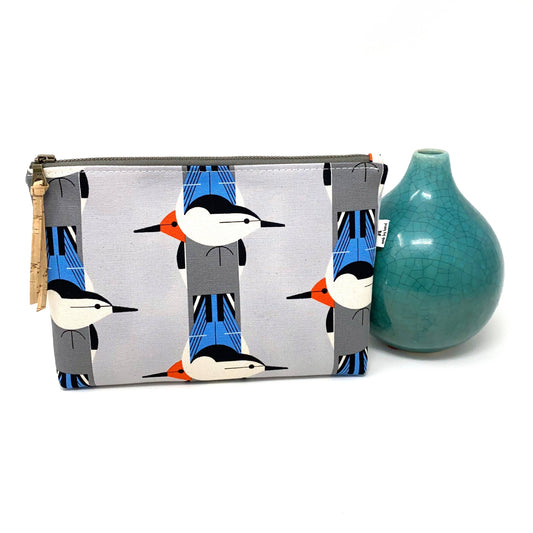 Pouch - Organic Slim Zip - Charley Harper "Upside Downside"