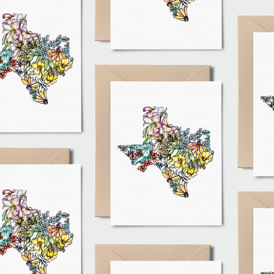 Notecard & Sticker Set - Texas by Amanda Klein