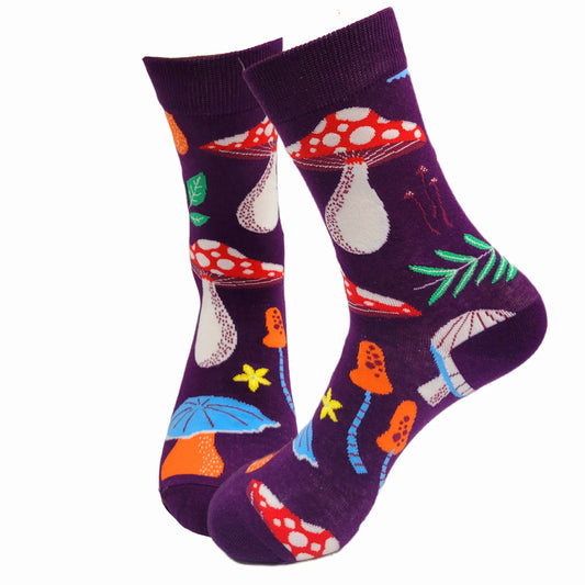 Socks - Adult Medium - Mushroom Pattern