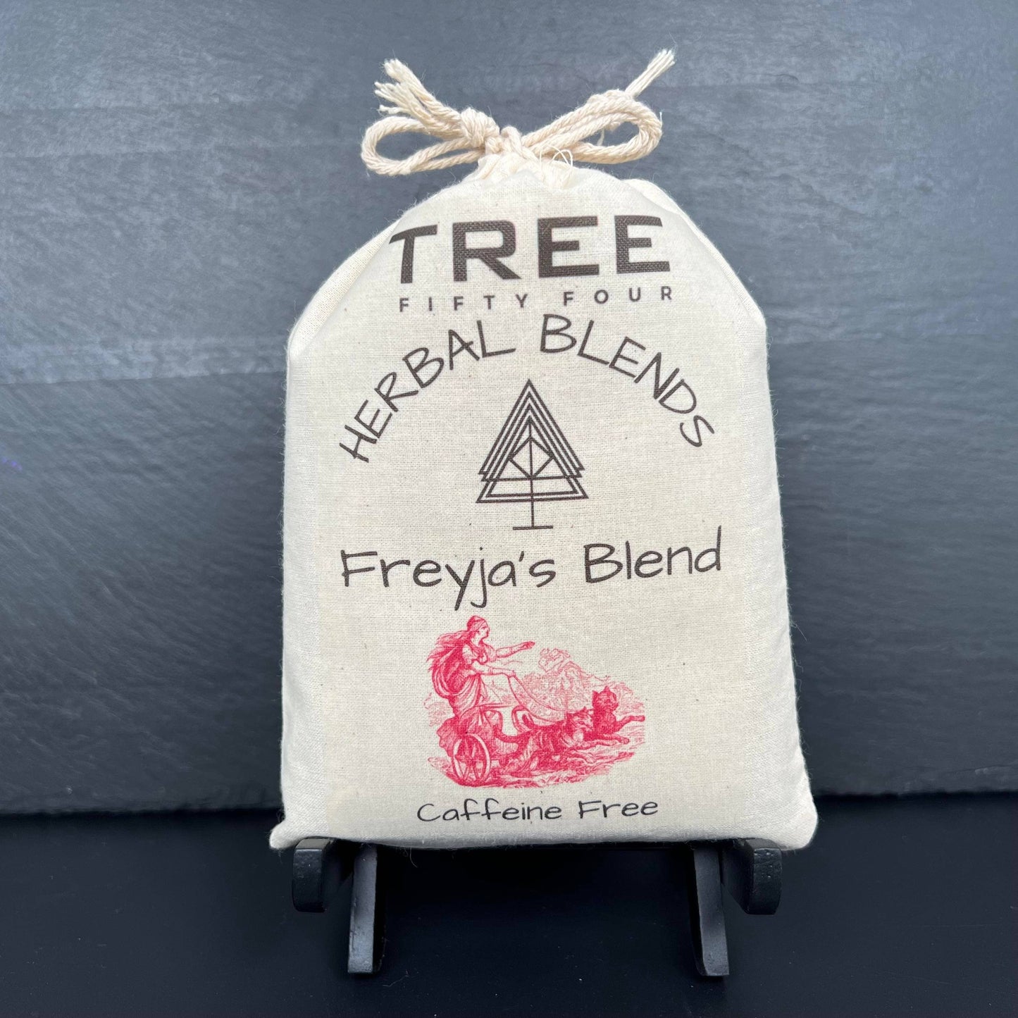 Loose Tea in Drawstring Sachet - Tree Fifty Four - Freyja's Herbal Tea Blend (3oz)