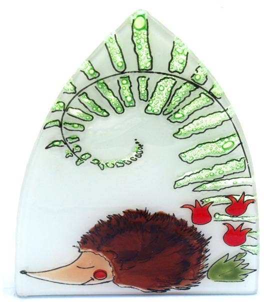 Night Light - Glass Art - Enchanted Hedgehog