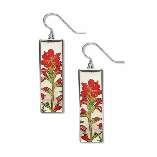 Boxed Jewelry - Indian Paintbrush - Giclee Print Domed Earrings