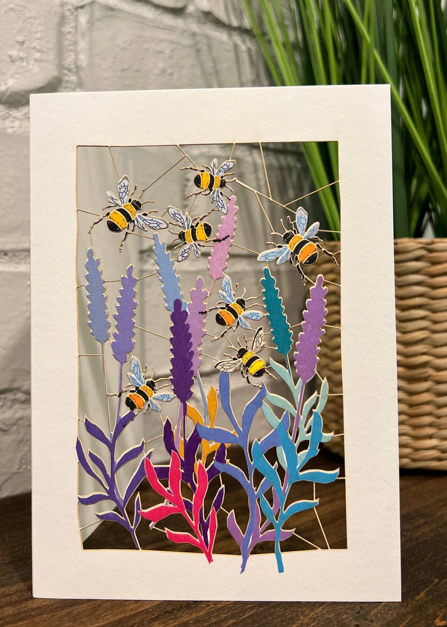 Greeting Card - Laser Cut & Frameable - Save the Bees (Single Card)