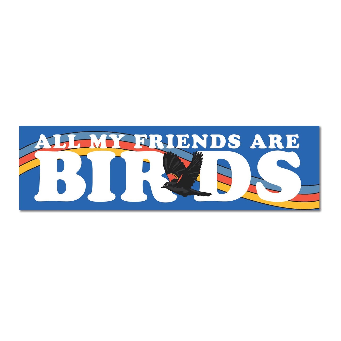 Sticker - "All My Friends Are Birds" Jumbo Bumper Sticker