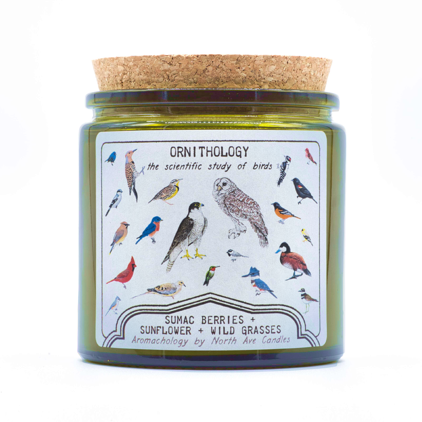 Candle - Aromachology / Bird Candle / Ornithology (Sumac Berries, Sunflower, Wild Grasses)