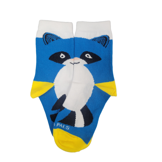 Socks - Kids - Blue Raccoon