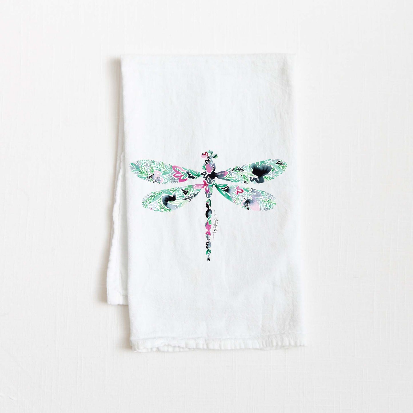 Flour Sack Tea Towel - Dragonfly by Amanda Klein