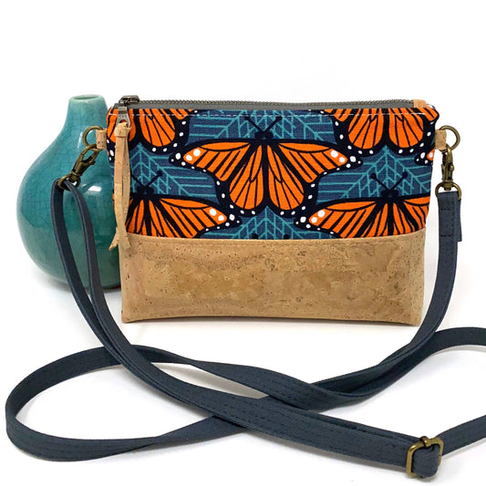 Crossbody Bag - Organic & Cork - Charley Harper "Butterflies"