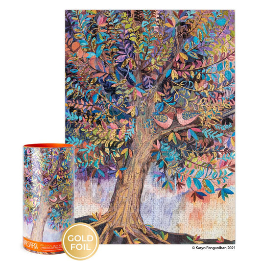 Puzzle - "Illumination Tree" with Gold Foil by Karyn Panganiban (1000 Pieces)