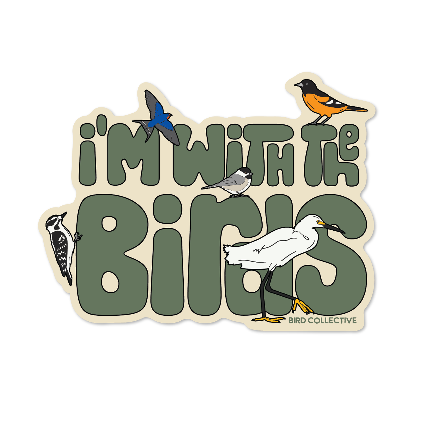 Sticker - "I'm With The Birds"