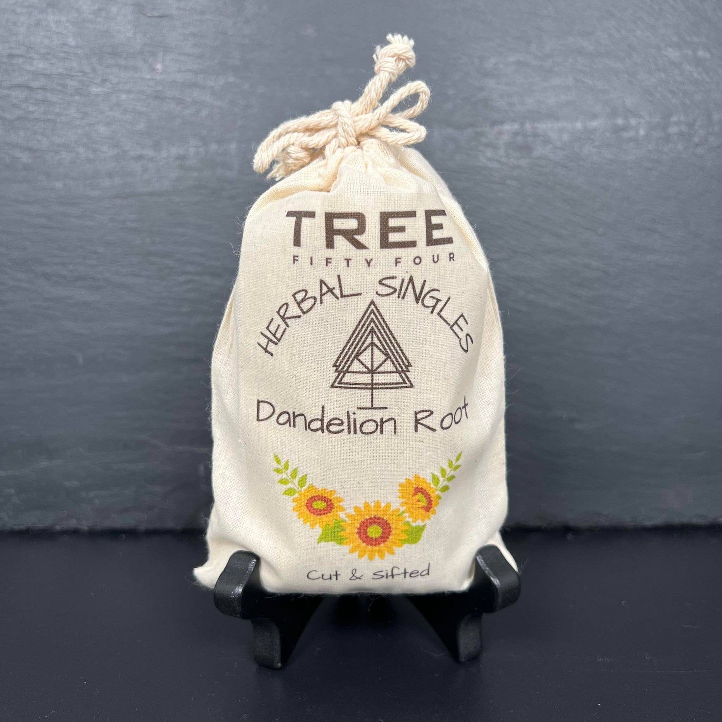 Loose Tea in Drawstring Sachet - Tree Fifty Four - Dandelion Root (4oz)