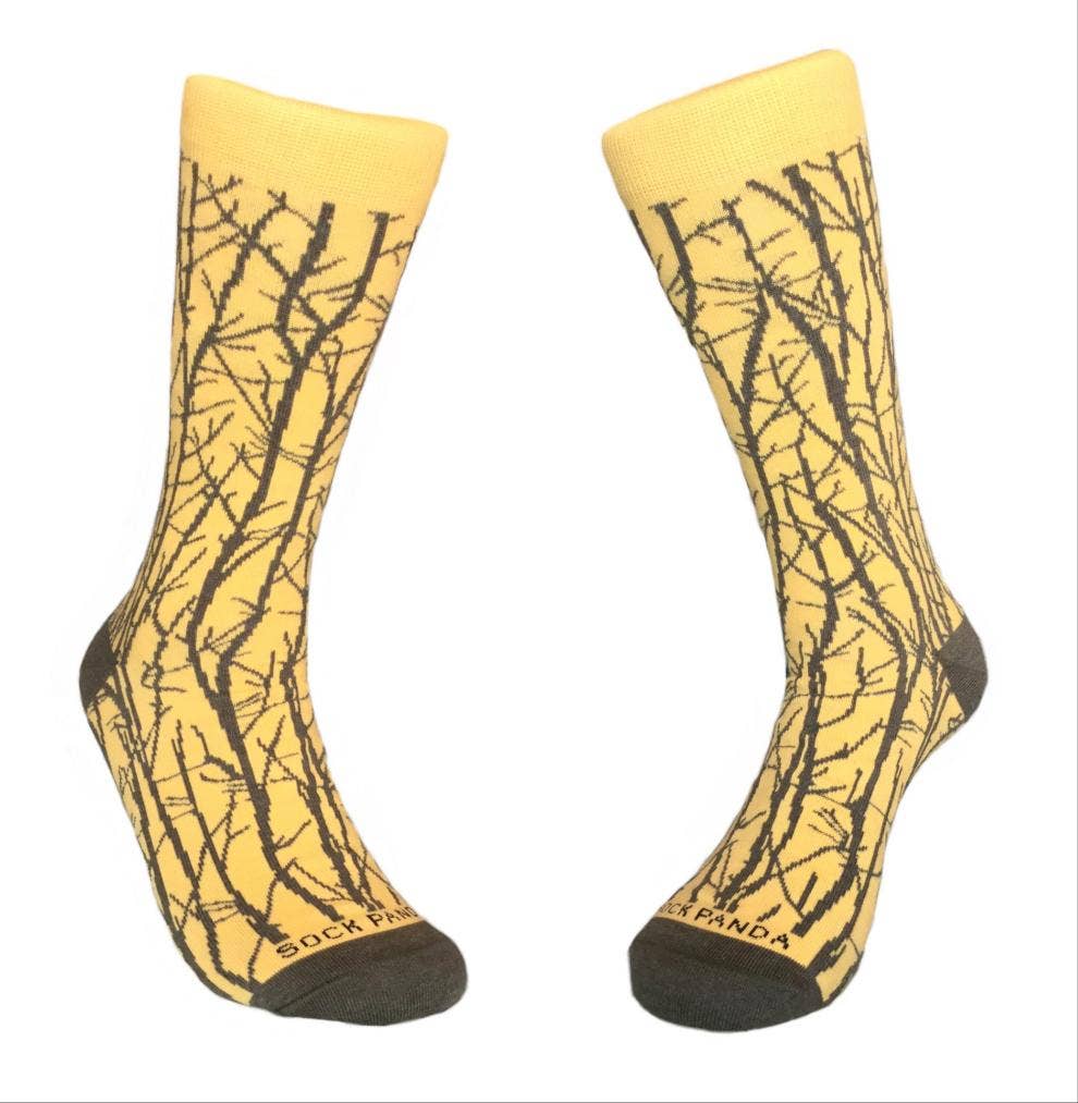 Socks - Adult Large - Sophisticated Branch Pattern